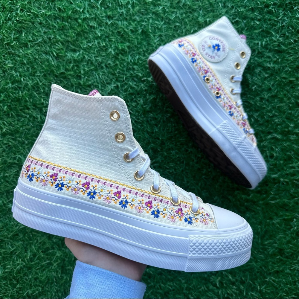 🎁Converse Chuck Taylor All Star Lift Hi Floral - Picture 4 of 11
